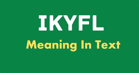 ikyfl means